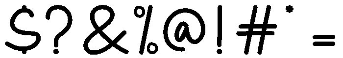 Weekday Time Font OTHER CHARS