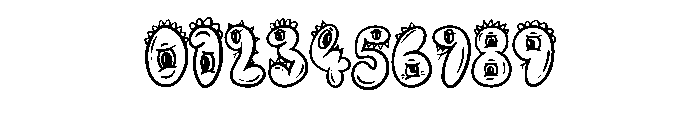 Weird Monsters By Squee Regular Font OTHER CHARS