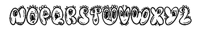 Weird Monsters By Squee Regular Font LOWERCASE