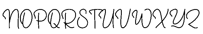 Welcome Embroidery Font UPPERCASE