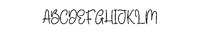 Welcome Honeymoon Font UPPERCASE