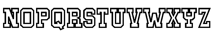 Welcome January Outline Font UPPERCASE