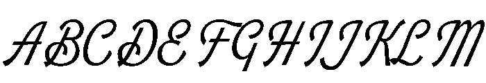 Wellsville Script Regular Font UPPERCASE