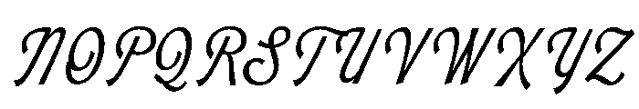 Wellsville Script Regular Font UPPERCASE