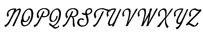 Wellsville Script Rough Font UPPERCASE