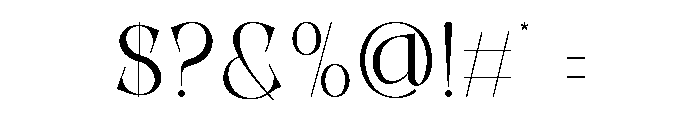 Wesider Font OTHER CHARS