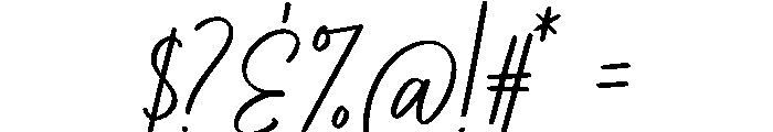 Wesley Signature Font OTHER CHARS