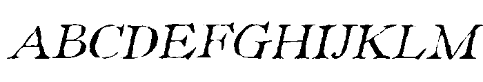 West Postage Italic Font UPPERCASE