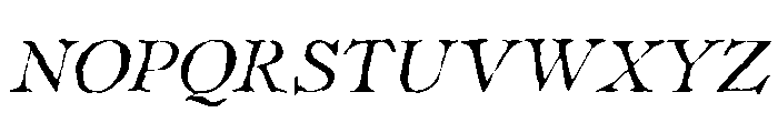 West Postage Italic Font UPPERCASE