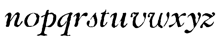 West Postage Italic Font LOWERCASE