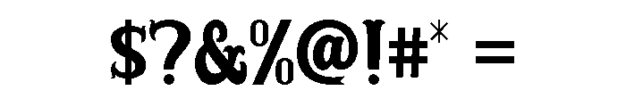 Western Goldrush Regular Font OTHER CHARS