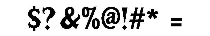 Western Goldrush Font OTHER CHARS