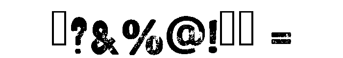 Western Grunge Regular Font OTHER CHARS
