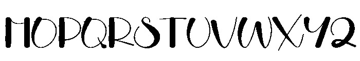 Western Handwriting Font UPPERCASE