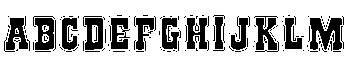 Western Outline Regular Font UPPERCASE