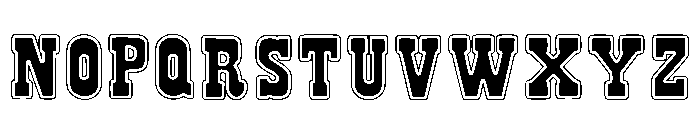 Western Outline Regular Font LOWERCASE
