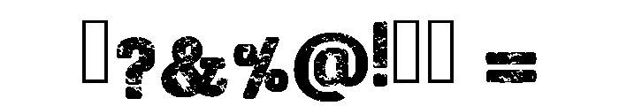 Western Rough Regular Font OTHER CHARS