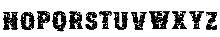 Western Rough Regular Font UPPERCASE