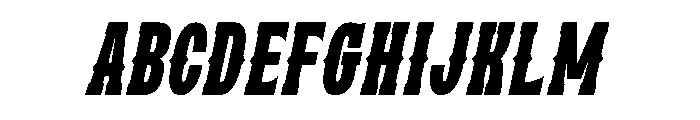 Western Saturday Italic Font UPPERCASE