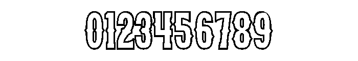 Western Saturday Outline Font OTHER CHARS