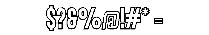 Western Saturday Outline Font OTHER CHARS