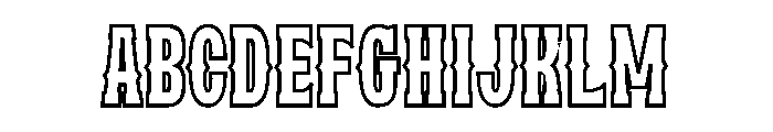 Western Saturday Outline Font UPPERCASE
