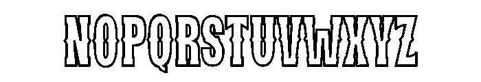 Western Saturday Outline Font LOWERCASE
