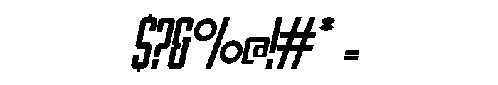 Western Sporty Italic Font OTHER CHARS