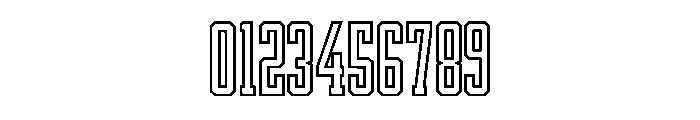 Western Sporty Outline Font OTHER CHARS