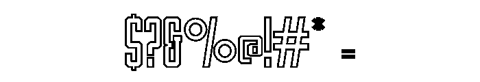 Western Sporty Outline Font OTHER CHARS