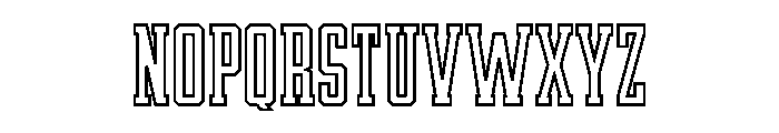 Western Sporty Outline Font LOWERCASE
