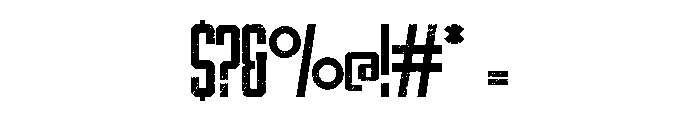 Western Sporty Texture Font OTHER CHARS