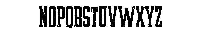 Western Sporty Texture Font UPPERCASE