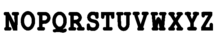 Western Typewriter Regular Font UPPERCASE