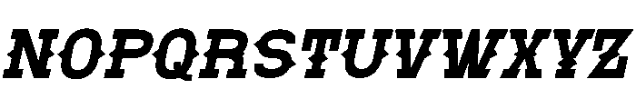 Western Whiskey Italic Font UPPERCASE