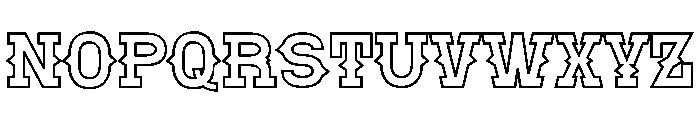 Western Whiskey Outliner Font LOWERCASE