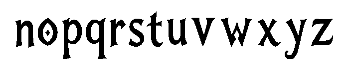 Westmere Font LOWERCASE