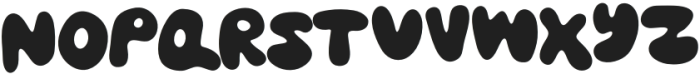 WEIRD BUBBLY WORLD Regular otf (400) Font LOWERCASE