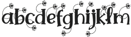 Weathered Sunshine Bee otf (400) Font LOWERCASE