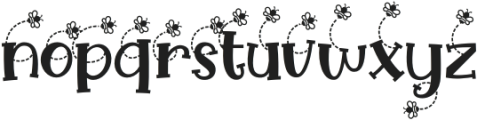 Weathered Sunshine Bee otf (400) Font LOWERCASE