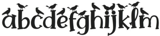 Weathered Sunshine Bird otf (400) Font LOWERCASE