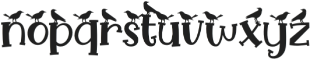 Weathered Sunshine Bird otf (400) Font LOWERCASE