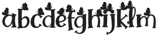 Weathered Sunshine Butterfly otf (400) Font LOWERCASE