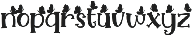 Weathered Sunshine Butterfly otf (400) Font LOWERCASE