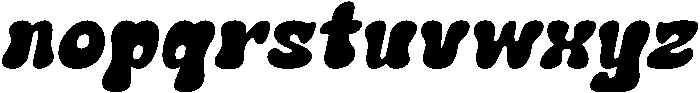Webrow Bubble Italic otf (400) Font LOWERCASE