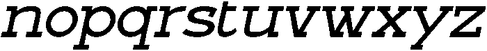 Wedank Italic otf (400) Font LOWERCASE