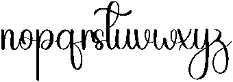 Wedding Regular otf (400) Font LOWERCASE