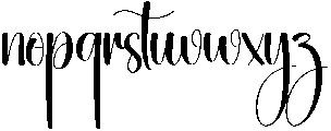 Wedding Regular otf (400) Font LOWERCASE