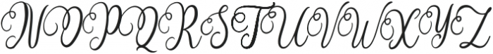 Wedding Script Font Regular otf (400) Font UPPERCASE