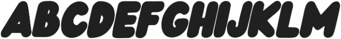 Wedges Italic otf (400) Font LOWERCASE